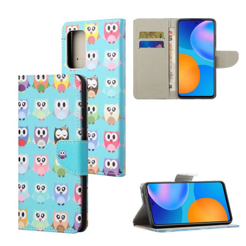 Etui Folio do Xiaomi Redmi Note 11 / 11S Wiele Sów