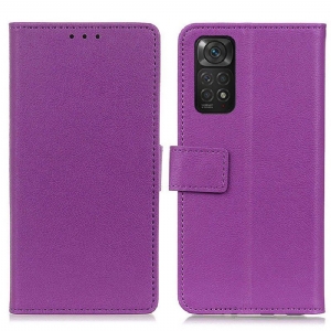 Etui Folio do Xiaomi Redmi Note 11 / 11S Wysokiej Jakości Sztuczna Skóra Liczi