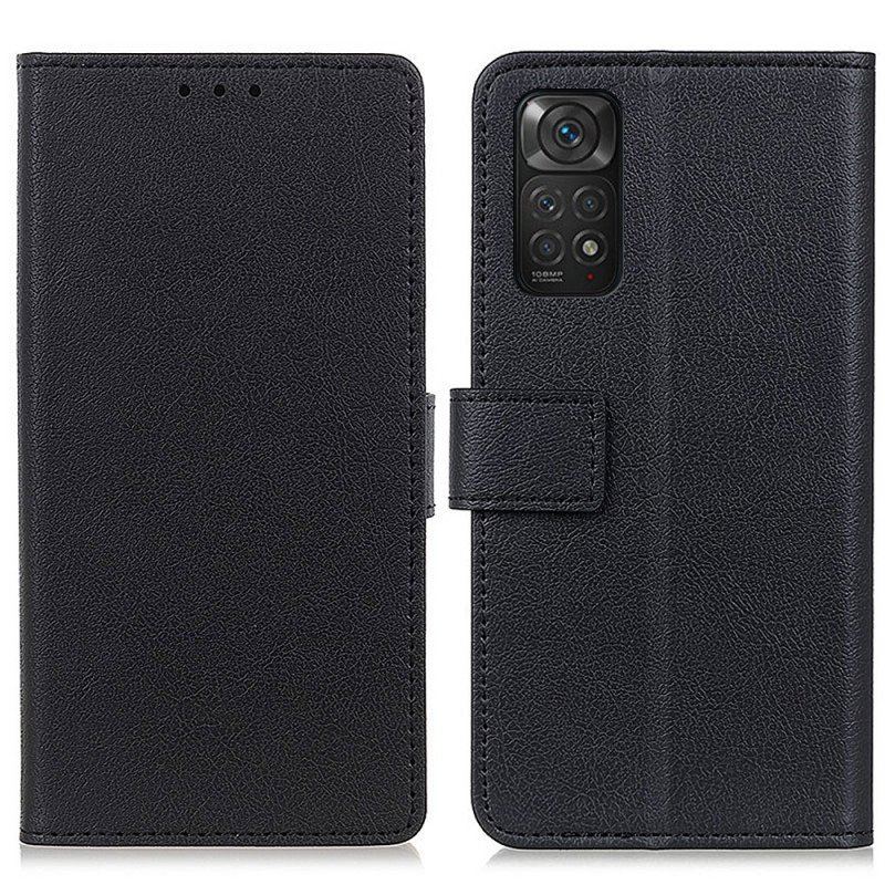 Etui Folio do Xiaomi Redmi Note 11 / 11S Wysokiej Jakości Sztuczna Skóra Liczi