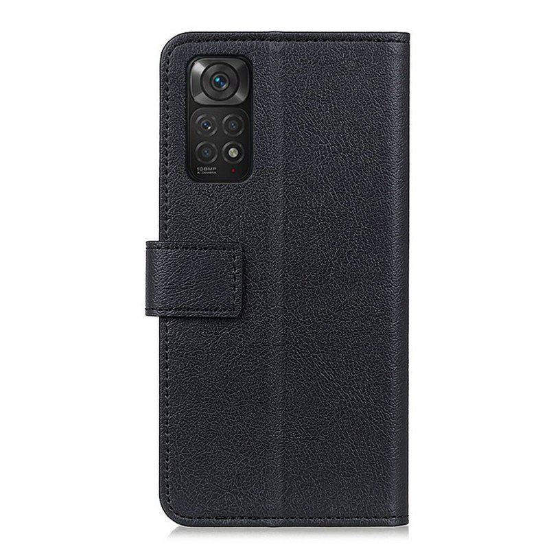 Etui Folio do Xiaomi Redmi Note 11 / 11S Wysokiej Jakości Sztuczna Skóra Liczi