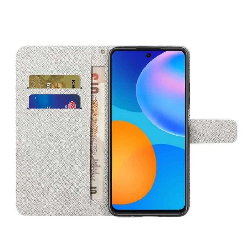 Etui Folio do Xiaomi Redmi Note 11 / 11S z Łańcuch Funky Koty Z Paskiem