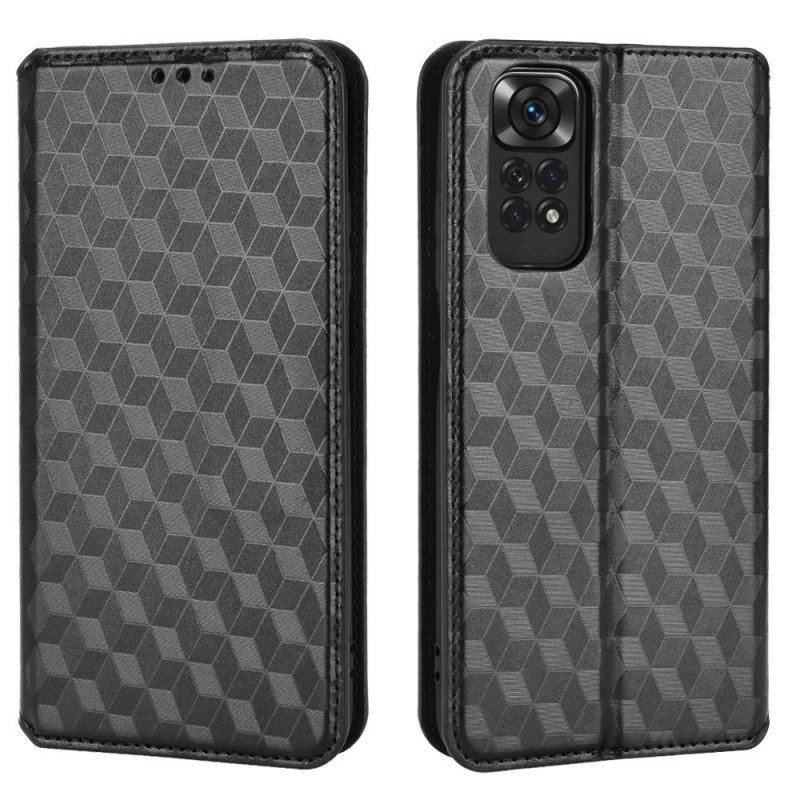 Etui Na Telefon do Xiaomi Redmi Note 11 / 11S Etui Folio Efekt Diamentowej Skóry 3d