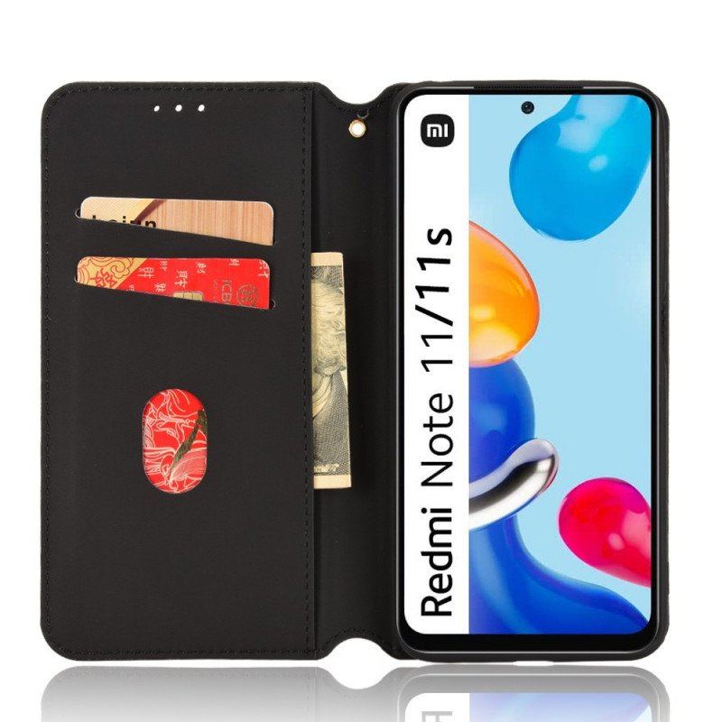 Etui Na Telefon do Xiaomi Redmi Note 11 / 11S Etui Folio Efekt Diamentowej Skóry 3d