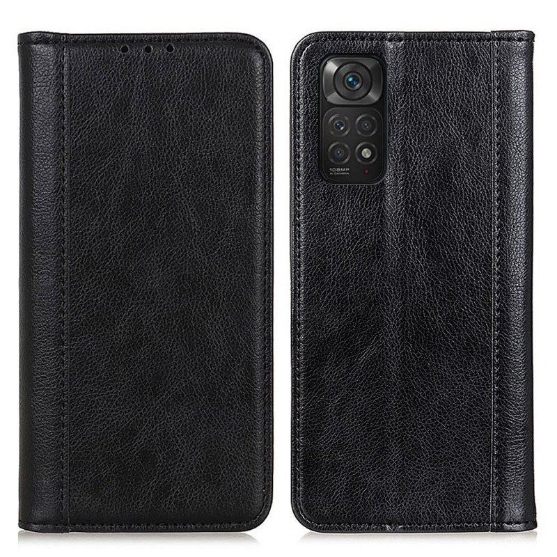 Etui Na Telefon do Xiaomi Redmi Note 11 / 11S Etui Folio Elegancka Dwoina Skóry Liczi