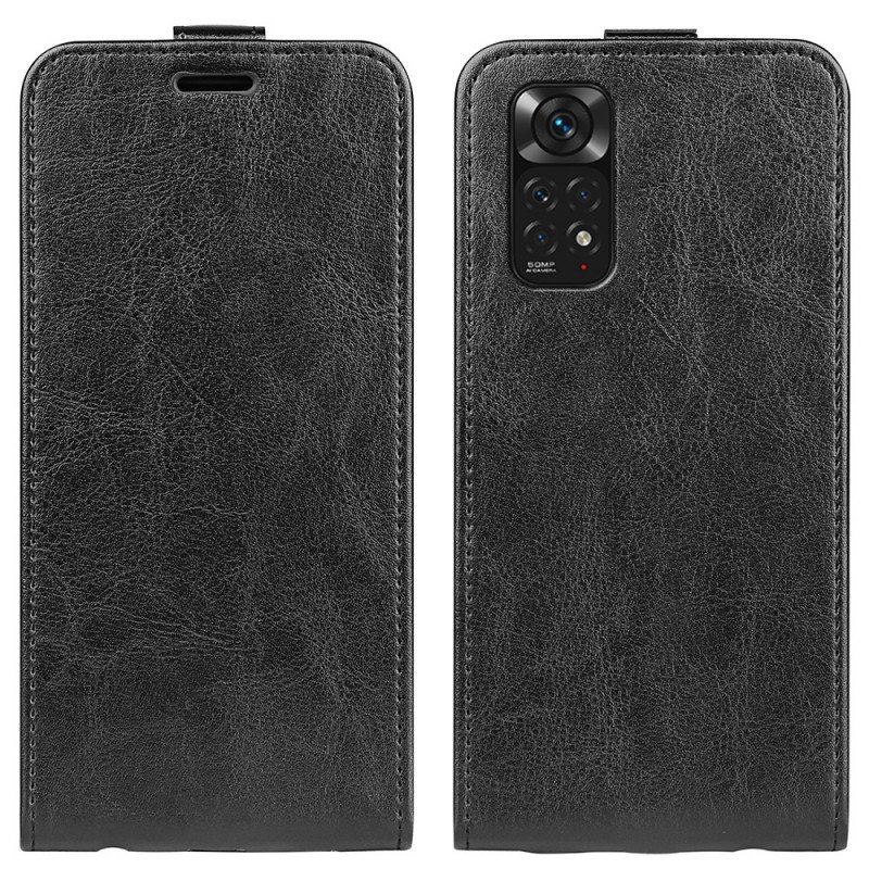 Skórzany Futerał do Xiaomi Redmi Note 11 / 11S Etui Folio Pionowa Klapa Z Efektem Skóry