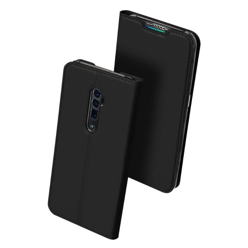 Skórzany Futerał do Oppo Reno 10x Zoom Anti-fall Biznes Sztuczna Skóra - Czarny