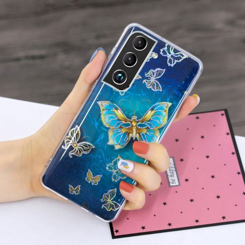 Etui do Samsung Galaxy S22 Plus 5G Biznes Silikonowe Motyle