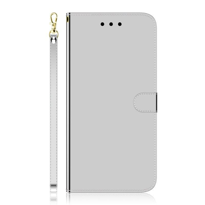 Etui Folio do Samsung Galaxy S22 Plus 5G Efekt Lustra Ze Sztucznej Skóry