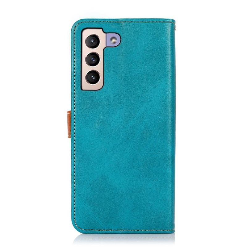 Etui Folio do Samsung Galaxy S22 Plus 5G Khazneh Bicolor Sztuczna Skóra