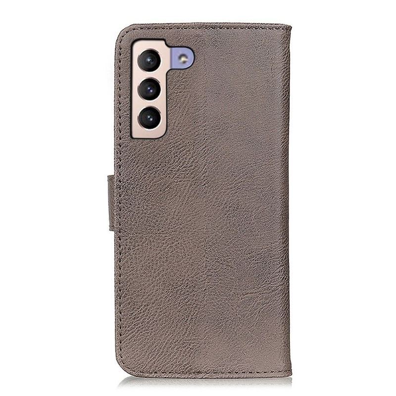 Etui Folio do Samsung Galaxy S22 Plus 5G Obrzeża Khazneh Etui Na Karty Z Efektem Skóry