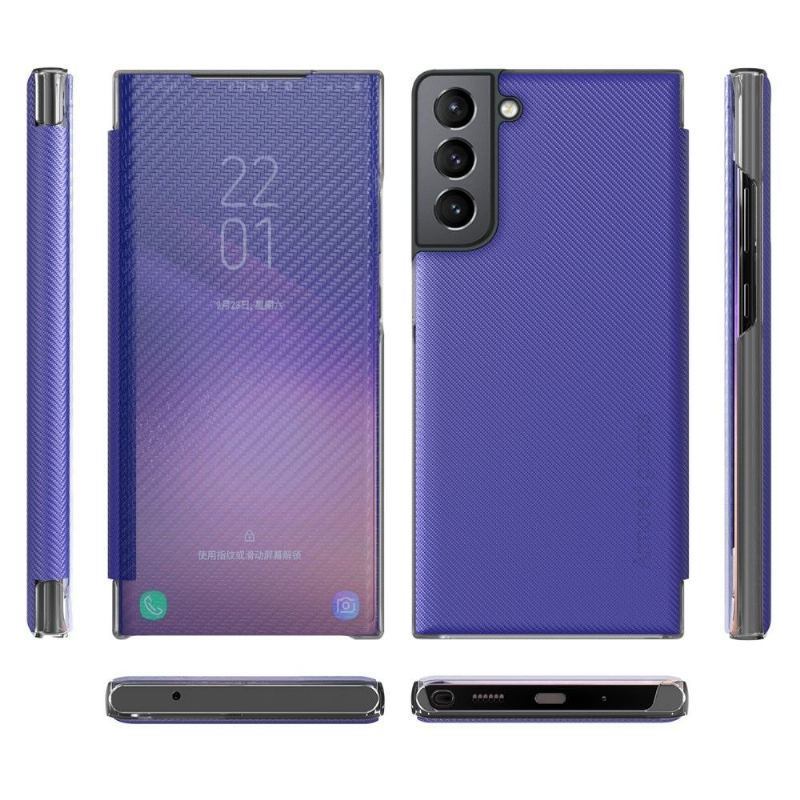 Etui Na Telefon do Samsung Galaxy S22 Plus 5G Etui Folio Włókno Węglowe