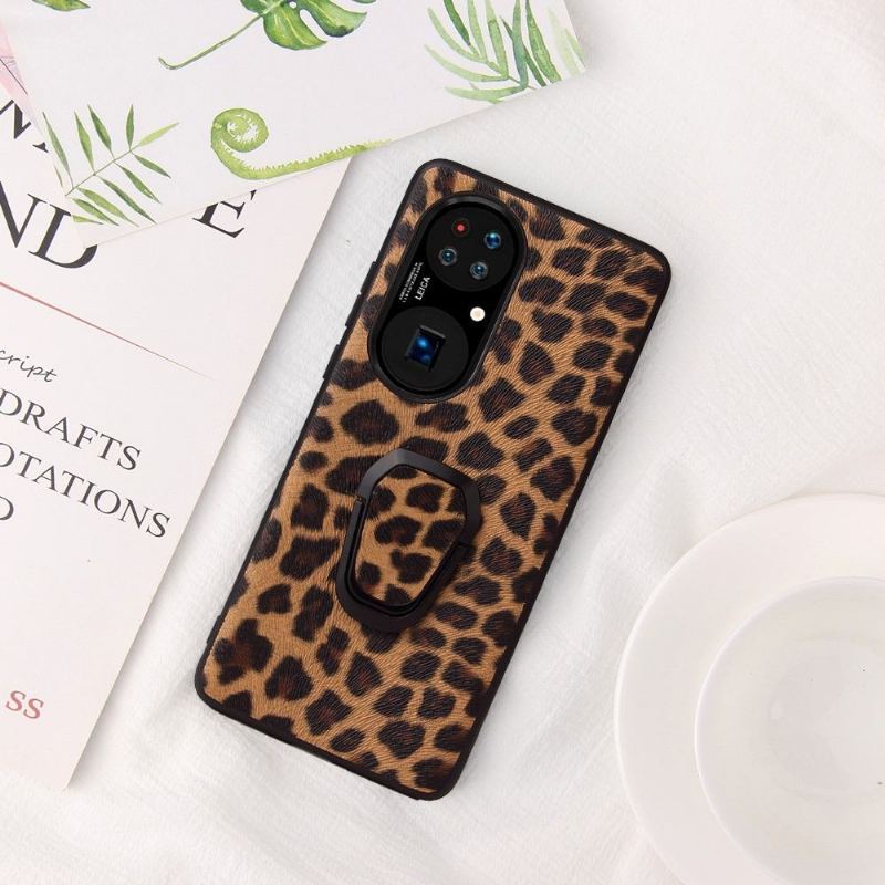 Etui do Huawei P50 Pro Anti-fall Obsługa Funkcji Leopard