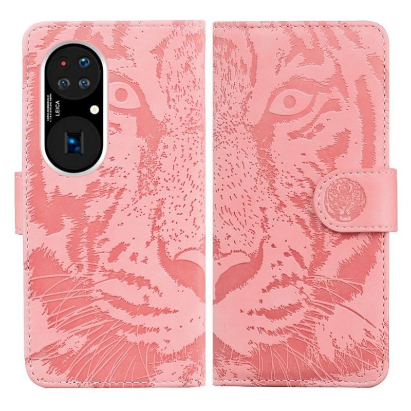 Etui Folio do Huawei P50 Pro Classic Exbossed Tiger