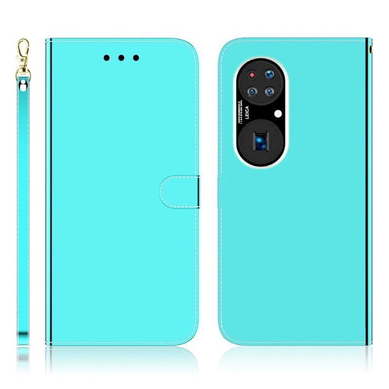 Obudowa Etui Na Telefon do Huawei P50 Pro Efekt Lustra Ze Sztucznej Skóry