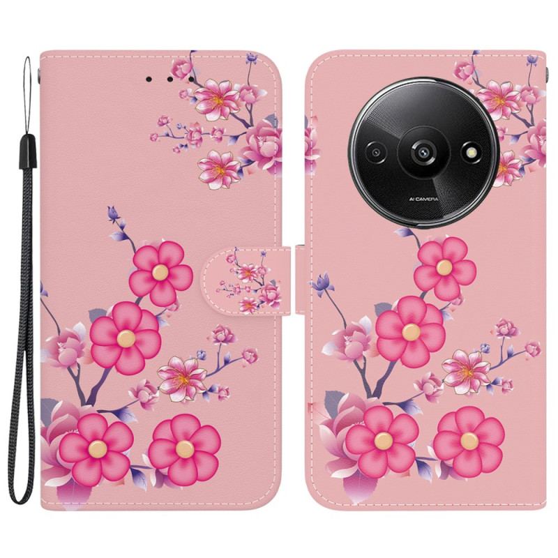 Etui Folio Poco C61 Wzór Sakura Z Paskiem Etui Ochronne