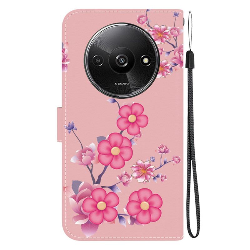 Etui Folio Poco C61 Wzór Sakura Z Paskiem Etui Ochronne