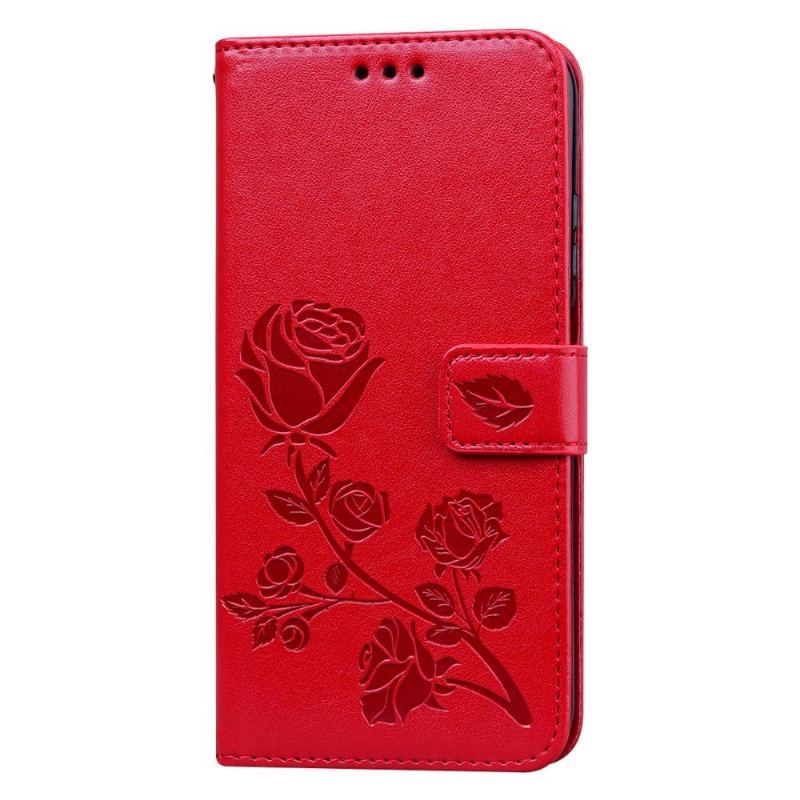 Etui Folio do Huawei P40 Lite E Rose Wytłoczona