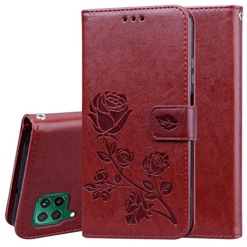 Etui Folio do Huawei P40 Lite E Rose Wytłoczona