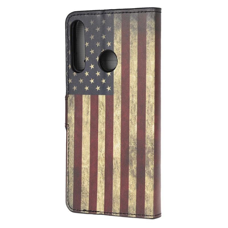 Etui Folio do Huawei P40 Lite E Vintage American Flag