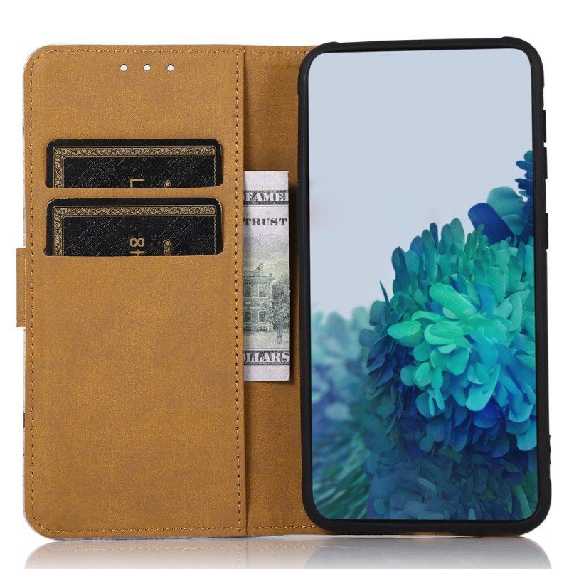 Etui Folio do Xiaomi Redmi Note 12 4G Drzewo Z Kolorowymi Ulistnieniem