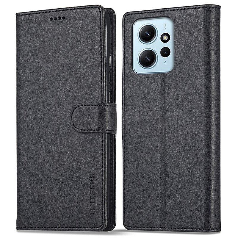 Etui Folio do Xiaomi Redmi Note 12 4G Efekt Skóry Lc.imeeke