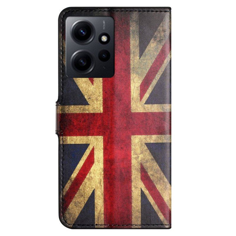 Etui Folio do Xiaomi Redmi Note 12 4G Flaga Angielska