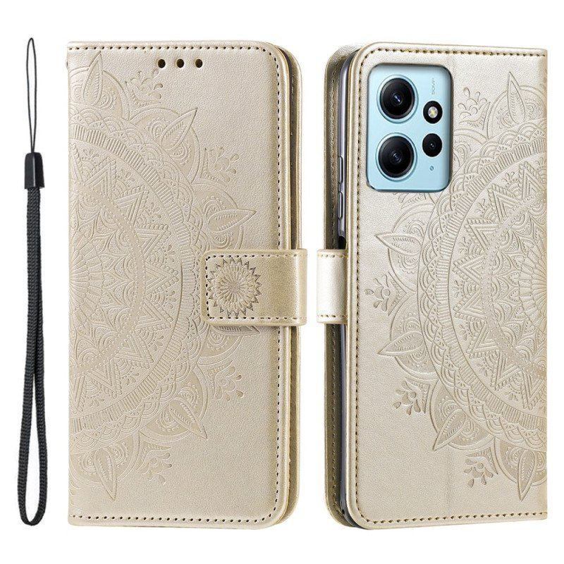 Etui Folio do Xiaomi Redmi Note 12 4G Mandala Sun Ze Smyczą