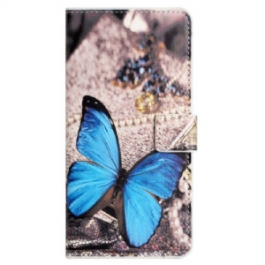 Etui Folio do Xiaomi Redmi Note 12 4G Niebieski Motyl