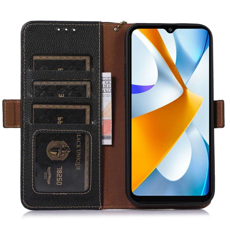 Etui Folio do Xiaomi Redmi Note 12 4G Oryginalna Teksturowana Skóra Rfid