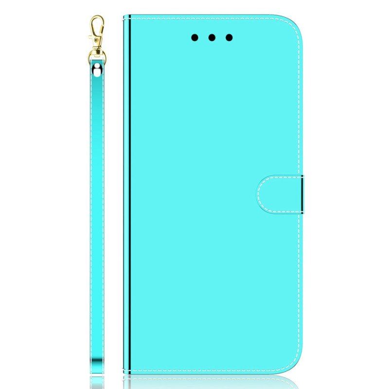 Etui Folio do Xiaomi Redmi Note 12 4G Sztuczna Lustrzana Skóra Z Paskiem