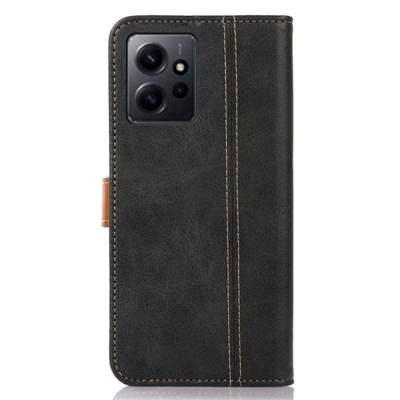 Etui Folio do Xiaomi Redmi Note 12 4G Taśma Tapicerska