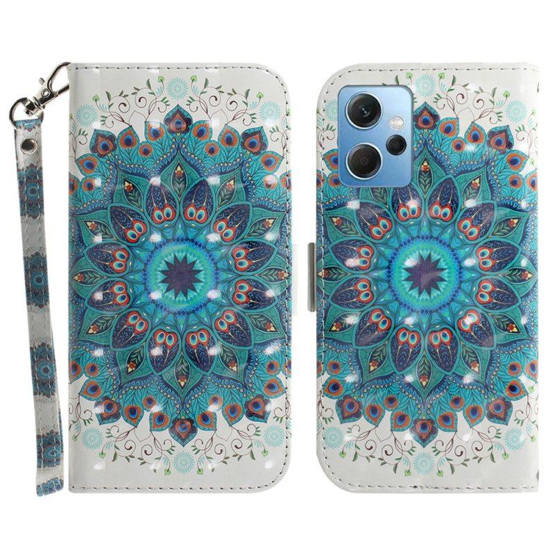 Etui Folio do Xiaomi Redmi Note 12 4G z Łańcuch Paskowata Mandala