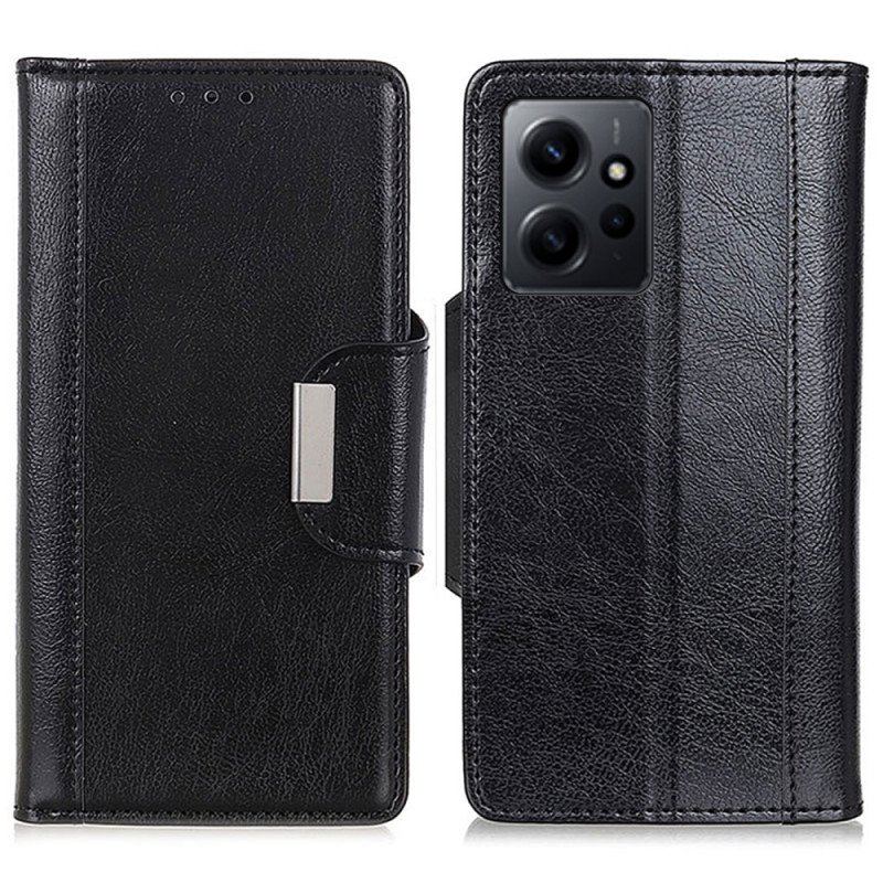 Etui Folio do Xiaomi Redmi Note 12 4G Zapięcie Srebrne