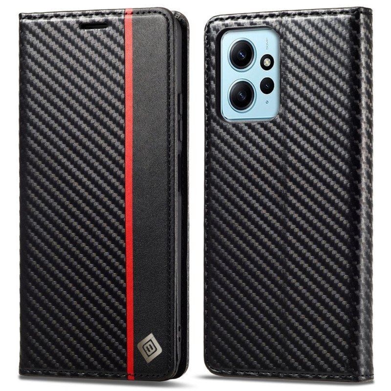 Etui Na Telefon do Xiaomi Redmi Note 12 4G Etui Folio Włókno Węglowe Lc.imeeke