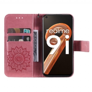 Obudowa Etui Na Telefon do Realme 9i z Łańcuch Słonecznik