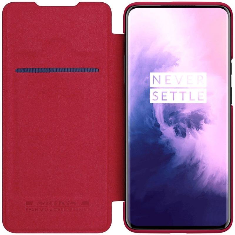 Skórzany Futerał do OnePlus 7T Pro Anti-fall Nillkin Qin Faux Leather