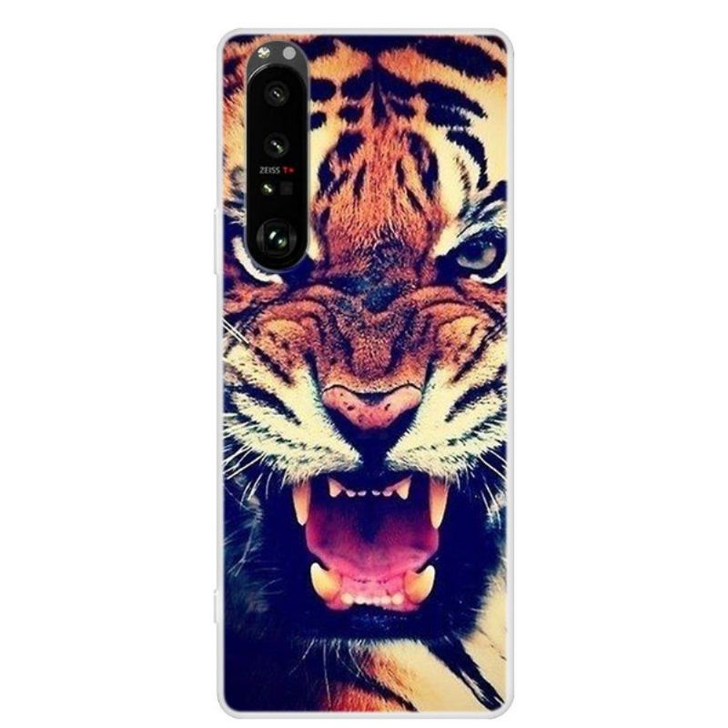 Etui do Sony Xperia 1 III Anti-fall Fierce Tiger