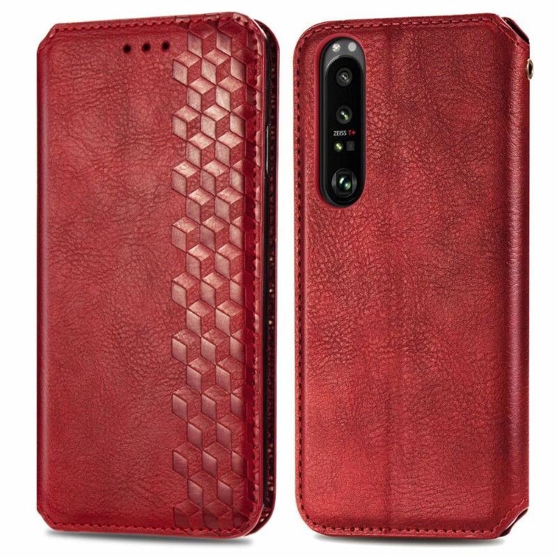 Etui Folio do Sony Xperia 1 III Obrzeża Kub Design Posiadacz Karty