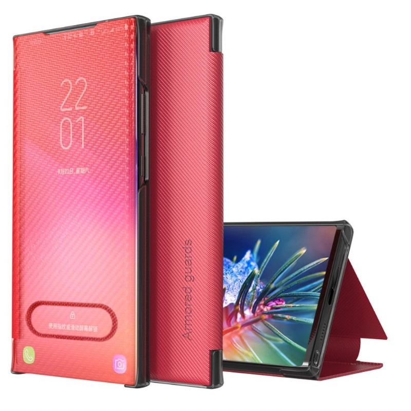 Etui Na Telefon do Samsung Galaxy M12 Etui Folio Włókno Węglowe