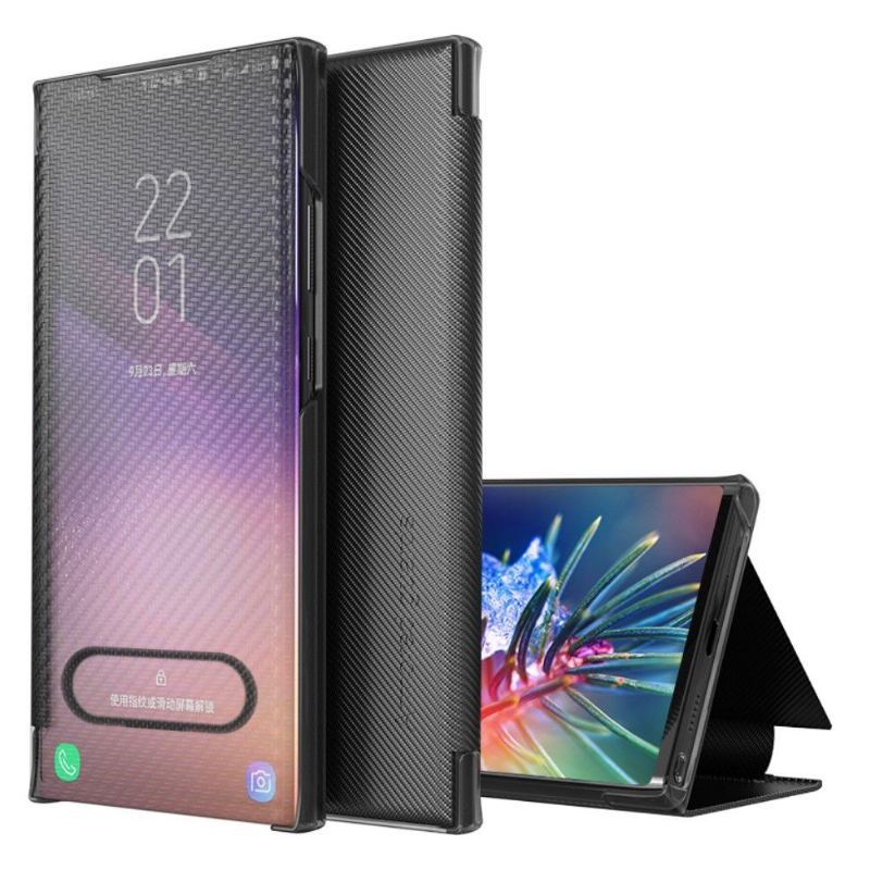 Etui Na Telefon do Samsung Galaxy M12 Etui Folio Włókno Węglowe