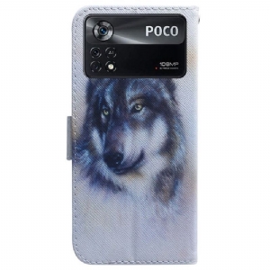 Etui do Poco X4 Pro 5G Obrzeża Wilk Funkcja Wsparcia