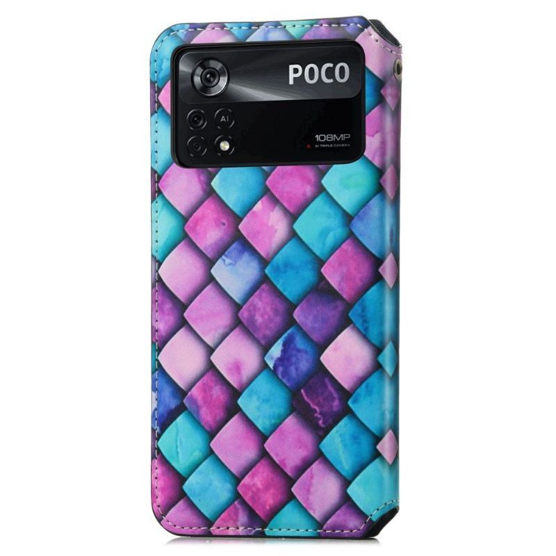 Etui Folio do Poco X4 Pro 5G Classic Skórzany Futerał Kolorowe Klapki Żółw