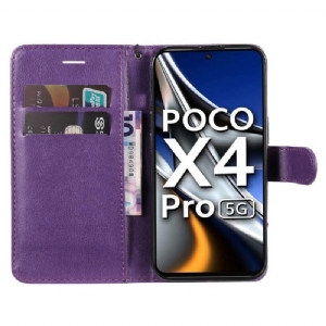 Etui Folio do Poco X4 Pro 5G Classic z Łańcuch Sylvette