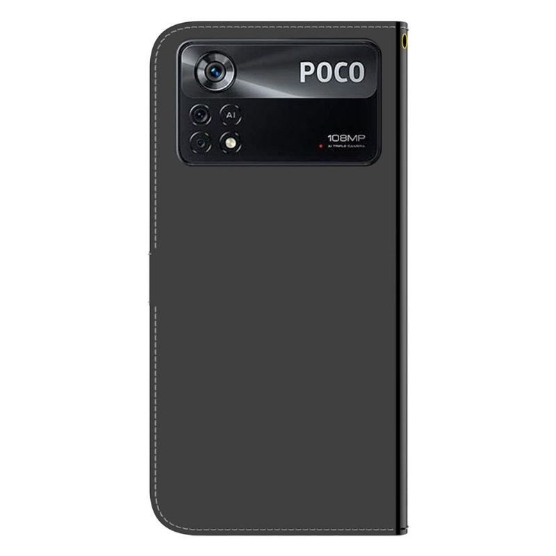 Etui Folio do Poco X4 Pro 5G Efekt Lustra Ze Sztucznej Skóry