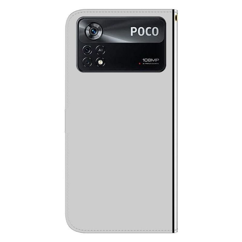 Etui Folio do Poco X4 Pro 5G Efekt Lustra Ze Sztucznej Skóry