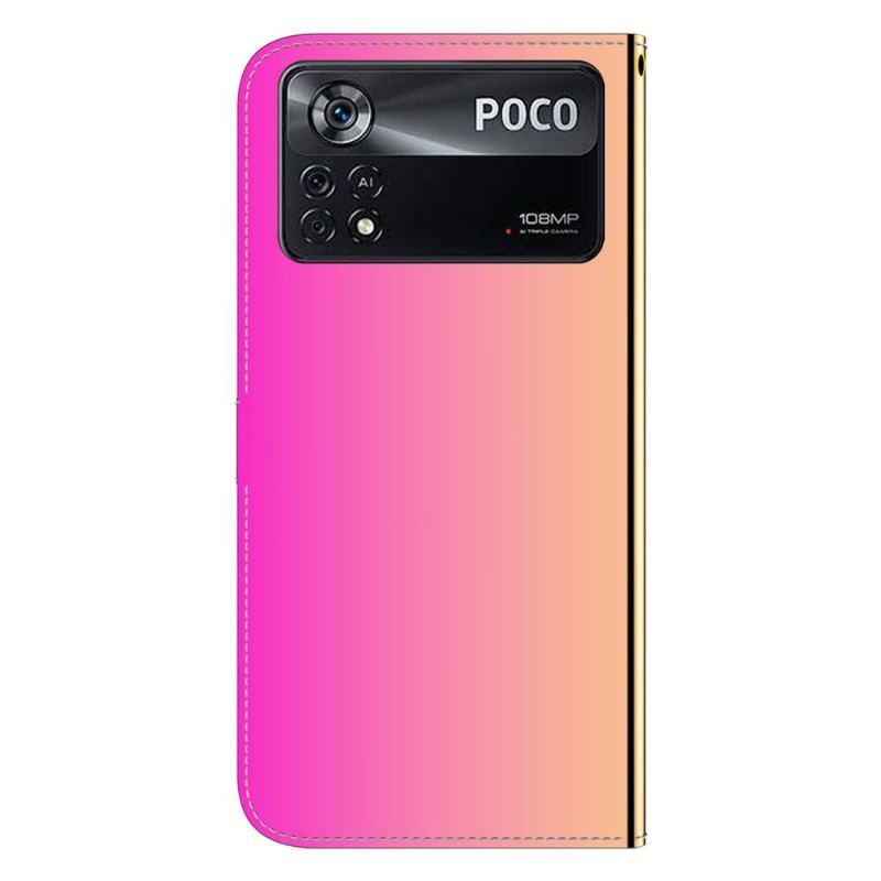 Etui Folio do Poco X4 Pro 5G Efekt Lustra Ze Sztucznej Skóry