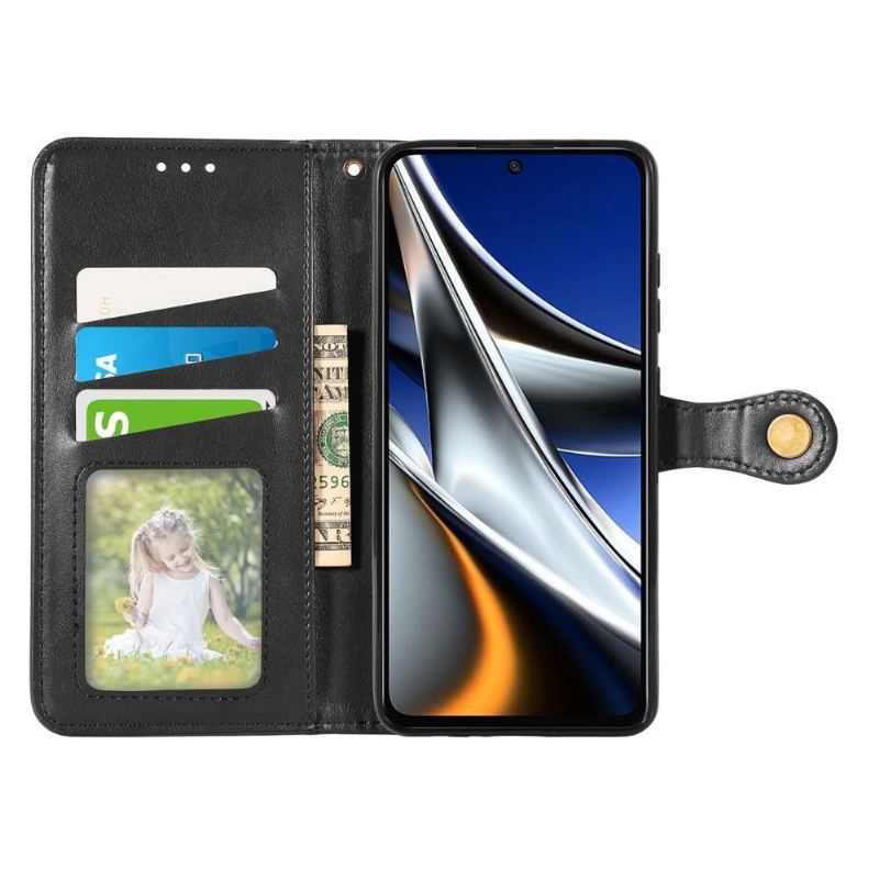 Etui Folio do Poco X4 Pro 5G Indila Etui Na Karty Ze Sztucznej Skóry