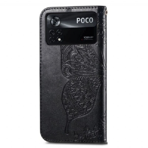 Etui Folio do Poco X4 Pro 5G Motyl Ulga