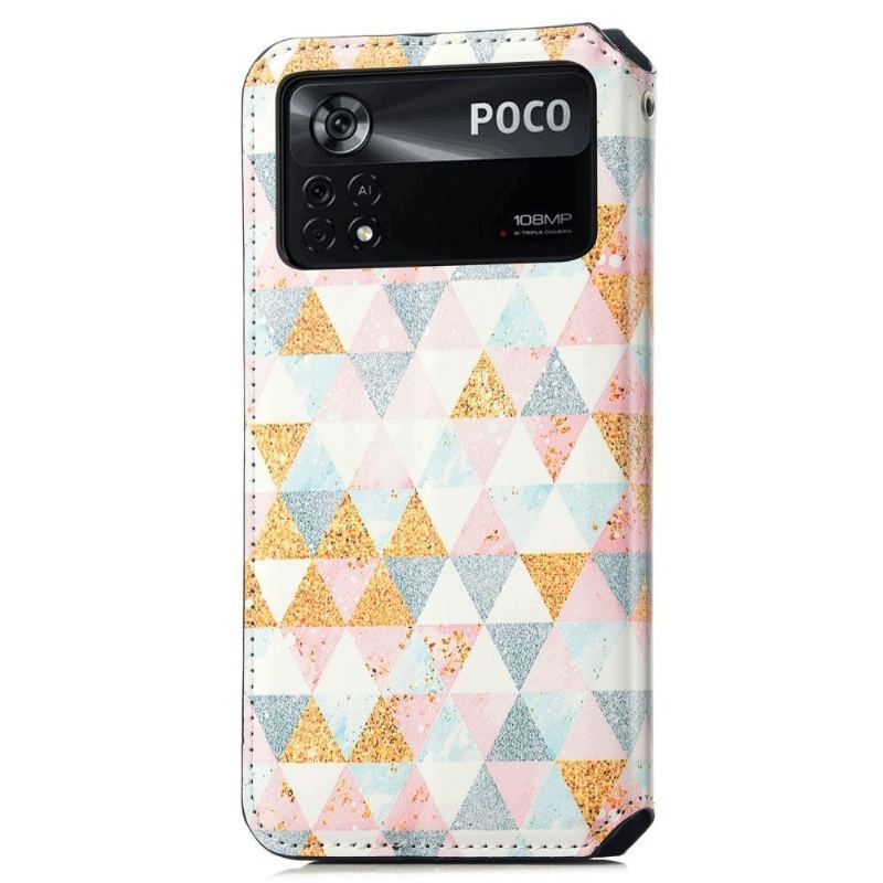 Etui Folio do Poco X4 Pro 5G Skórzany Futerał Nordic Styl Klapka