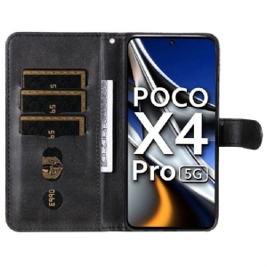 Etui Na Telefon Pokrowce do Poco X4 Pro 5G Biznes Portfel Elena Portfel